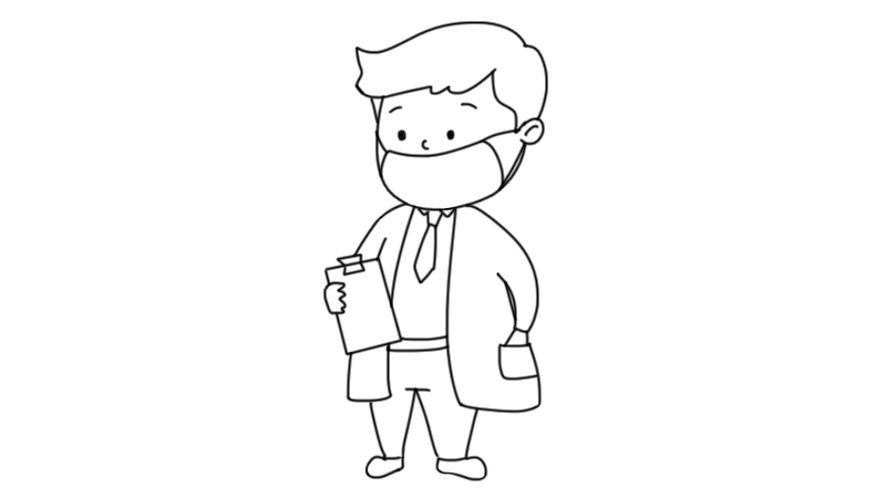 抗击疫情 医生简笔画画法