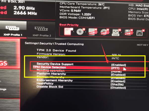 微星tpm2.0怎么开