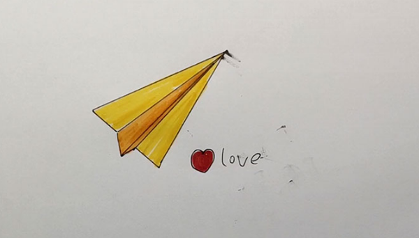 纸飞机简笔画
